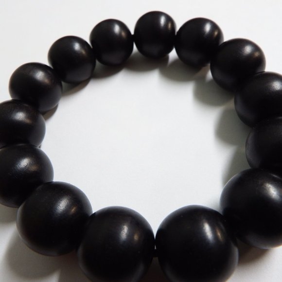 16mm top grade black Makassar Ebony wood Diospyros celebica Bracelet beads from - Picture 5 of 5